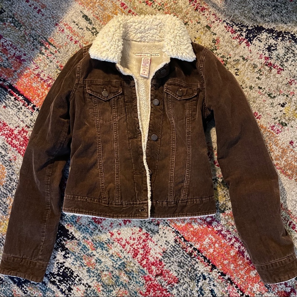 Abercrombie & Fitch Sherpa Lined Jacket Sz S